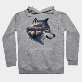 The wolf and the flock of sheep Hoodie